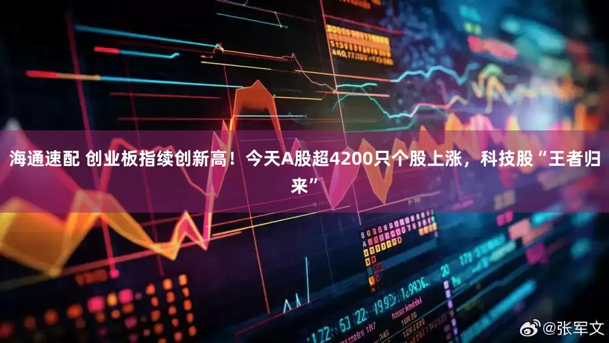 海通速配 创业板指续创新高！今天A股超4200只个股上涨，科技股“王者归来”