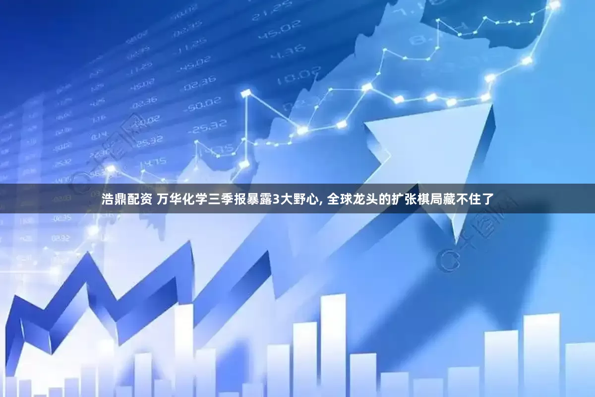 浩鼎配资 万华化学三季报暴露3大野心, 全球龙头的扩张棋局藏不住了